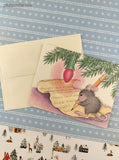 Vintage 2001 House Mouse Made My List Christmas Greeting Card, Unused