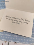 Vintage 2002 House Mouse Sending Best Wishes Christmas Greeting Card, Unused