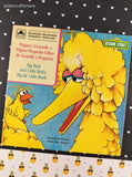 Vintage 1986 1st Printing Big Bird and Little Bird's Big & Little Book Bilingual Softcover