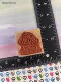 Vintage 1994 Rubber Stampede A536-C Garfield Merry Christmas Candy Cane Cat Wooden Block/Rubber Stamp