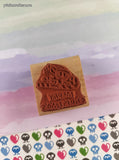 Vintage 1994 Rubber Stampede A536-C Garfield Merry Christmas Candy Cane Cat Wooden Block/Rubber Stamp