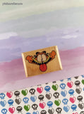 Vintage Rubber Stampede A304-C Garfield Funny Face Wooden Block/Rubber Stamp