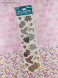 Vintage Frances Meyer FMI Silver Wedding SHINY Stickers, 2 Sheets New & Sealed