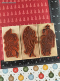 Vintage 2007 Stampin' Up! Christmas Nativity Set/3 Wooden Block/Rubber Stamps
