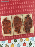 Vintage 2007 Stampin' Up! Christmas Nativity Set/3 Wooden Block/Rubber Stamps