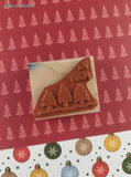 Vintage 1998 Stampin' Up! Christmas Gift Label Wooden Block/Rubber Stamp