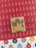 Vintage 2000 Stampin' Up! Christmas Chonky Snowman Wooden Block/Rubber Stamp