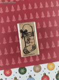Vintage 1995 Stampin' Up! Christmas Stocking Primitives Style Wooden Block/Rubber Stamp