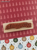 Vintage Christmas Jingle Bell Ornaments Wooden Block/Rubber Stamp