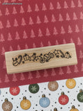 Vintage Christmas Jingle Bell Ornaments Wooden Block/Rubber Stamp