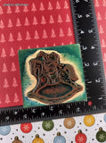 Vintage 2000 Stampin' Up! Christmas Teddy Bear on Rocking Chair Wooden Block/Rubber Stamp