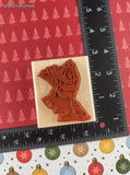 Vintage 2003 Stampin' Up! Christmas Ice Skating Snowman Wooden Block/Rubber Stamp