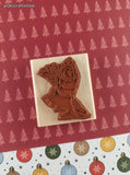 Vintage 2003 Stampin' Up! Christmas Ice Skating Snowman Wooden Block/Rubber Stamp