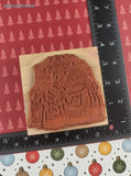 Vintage 1997 Penny Black Christmas Snowmen "Bundle Up" #642K Wooden Block/Rubber Stamp