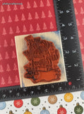 Vintage 2003 Stampin' Up! Christmas Sledding Snowmen Wooden Block/Rubber Stamp