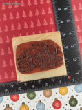 Vintage 1999 Stampin' Up! Christmas Snowy Teddy Bears Wooden Block/Rubber Stamp