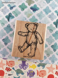 Vintage 2003 Stampin' Up! Cute Lil' Teddy Bear Wooden Block/Rubber Stamp