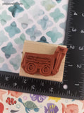 Vintage 2003 Stampin' Up! Cute Lil' Wagon w/Handle Wooden Block/Rubber Stamp