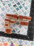Vintage Stampin' Up Simple Sayings Set/11 Wooden Block/Rubber Stamps