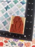 Vintage 1999 Stampin' Up! "Miss You..." Mailbox Garden Wooden Block/Rubber Stamp, CLEAN