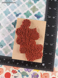 2011 Hero Arts #K5486 Flower Swirl Vine Wooden Block/Rubber Stamp
