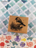 Vintage 1999 PSX E-786 Chickadee Bird Wooden Block/Rubber Stamp