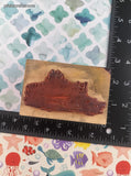 Vintage 1999 PSX G-2772 Canoe Rowboat Wooden Block/Rubber Stamp