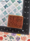 Vintage 1999 Stampin' Up! "Thank You" Watering Can Wildlife Garden Wooden Block/Rubber Stamp