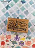 Vintage Delafield Stamp Company #G606 Lighthouse Wooden Block/Rubber Stamp