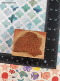 Vintage 1997 PSX F-2211 Picnic Lunch Basket Wooden Block/Rubber Stamp