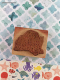 Vintage 1997 PSX F-2211 Picnic Lunch Basket Wooden Block/Rubber Stamp