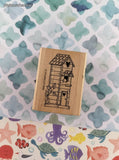 Vintage 1996 Stampin' Up! Birdhouse Wooden Block/Rubber Stamp