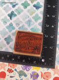 Vintage "Happy Birthday to You" Singing Birds Wooden Block/Rubber Stamp