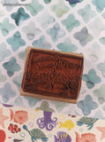 Vintage "Happy Birthday to You" Singing Birds Wooden Block/Rubber Stamp