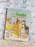 Vintage 1993 Little Golden Book: Walt Disney's Bambi, Friends of the Forest Hardcover