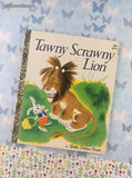 Vintage 1982 17th Printing Little Golden Book: Tawny Scrawny Lion Hardcover