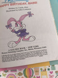 Vintage 1990 Little Golden Book: Tiny Toon Adventures, Happy Birthday Babs! Hardcover