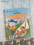 Vintage 1980's/1990's Little Golden Book Set SEALED: Donald Duck's Toy Sailboat / I Don't Want to Go Hardcovers