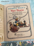 Vintage 1974 Little Golden Book: Walt Disney's Donald Duck's Toy Train Hardcover