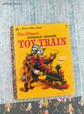 Vintage 1974 Little Golden Book: Walt Disney's Donald Duck's Toy Train Hardcover