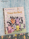 Vintage 1989 Little Golden Book: Time for Bed Hardcover