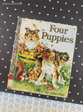 Vintage 1976 Little Golden Book: Four Puppies Hardcover