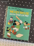Vintage 1992 **MISPRINT** Little Golden Book: Walt Disney's Mickey Mouse and the Great Lot Plot Hardcover