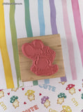 Vintage 2003 Ann-ticipations Cute Lil' Mouse "Yoga Mouse" 1594-G Wooden Block/Rubber Stamp CLEAN