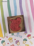 Vintage 1997 Ann-ticipations Cute Lil' Mouse "Bashful Mouse" Wooden Block/Rubber Stamp