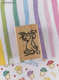 Vintage 1997 Ann-ticipations Cute Lil' Mouse "Exercise Mouse" Wooden Block/Rubber Stamp CLEAN