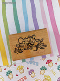Vintage 1999 Ann-ticipations Cute Lil' Mouse "Sleepy Readers" H-9137 Wooden Block/Rubber Stamp CLEAN
