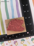 Vintage 2001 Ann-ticipations Cute Lil' Mouse "Sledding Mouse" 9548-G Wooden Block/Rubber Stamp
