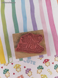 Vintage 2001 Ann-ticipations Cute Lil' Mouse "Sledding Mouse" 9548-G Wooden Block/Rubber Stamp