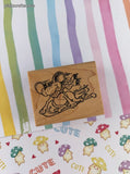 Vintage 2001 Ann-ticipations Cute Lil' Mouse "Sledding Mouse" 9548-G Wooden Block/Rubber Stamp